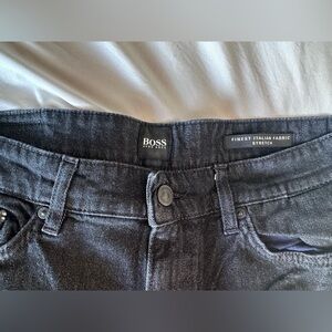 Black and Grey Straight Legged Hugo Boss Men’s 32 Jeans